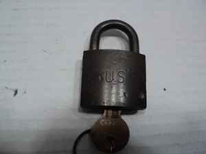 Vintage Brass Lock With Key - Picture 1 of 3