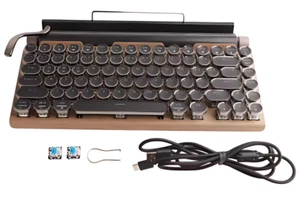 Vintage 83-Key Wireless Typewriter Keyboard – Retro Mechanical with Blue Switche - Picture 1 of 5