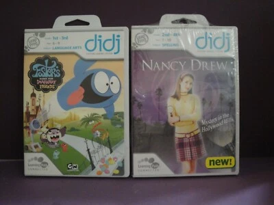 Leap Frog Set of 2  DIDJ Custom Gaming System  Cartridges  --6-10 Years of Age - Image 1 of 4