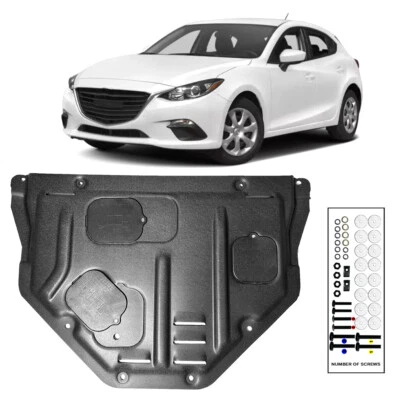 For Mazda3 2015-2017 Under Engine Splash Guards Front Engine Mud Flaps Foto 1 de 4