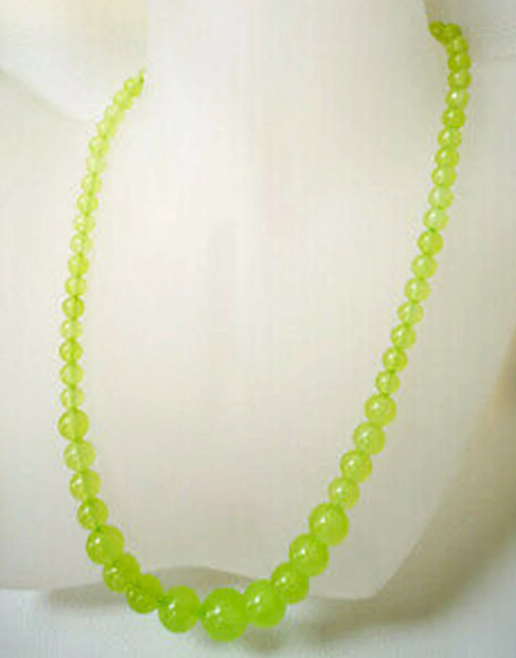 Fashion Natural 6-14mm Multicolor Jade Round Gems Beads Necklace 18'' AAA++ Foto 1 de 1