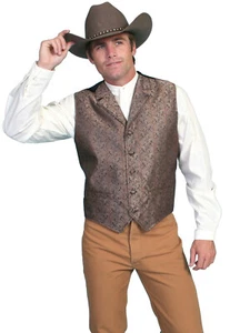 Scully Rangewear Hombre Poliéster Paisley Vintage Classic Vest RW129 - Imagen 1 de 2