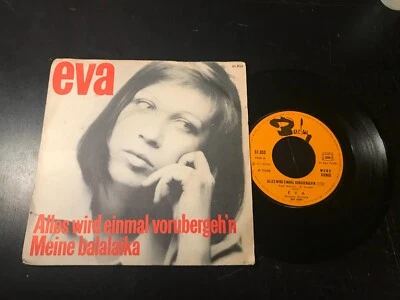 Eva Alles Wird Einmal Vorübergeh'n 1973 Rare FRANCE Chanson PS pic sleeve Foto 1 de 4