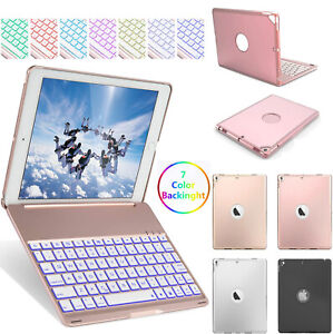 For iPad 5/6/7/8th/9th Gen Air 1/2/3 Bluetooth Backlit Keyboard Case Stand Cover
