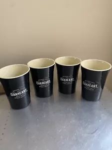 4 X BACARDI OAKHEART SPICED RUM HARD PLASTIC CUPS TUMBLERS MAN CAVE SHED BAR PUB - Picture 1 of 7