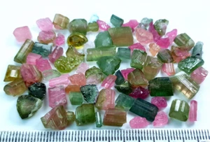 Lote de 100 quilates hermosa mezcla de colores turmalina grado áspero buena calidad de afgano - Imagen 1 de 6