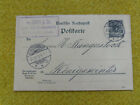 Ganzsachen  Reichspost Postkarte 1898 gelaufen Emmerich-Königswinter