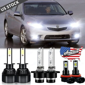For Acura TSX 2004 2005 2006 2007 2008 LED / HID Headlight Hi/Lo + Fog Light Kit - Picture 1 of 12
