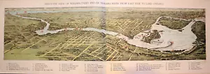 Bird's-Eye View - NIAGARA FALLS & NIAGARA RIVER from LAKE ERIE to LAKE ONTARIO - Picture 1 of 3
