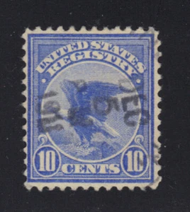 US # F1 Used 10c Registry Dec 5, 1911 Five Days After First Day Cancel Early Use - Picture 1 of 2