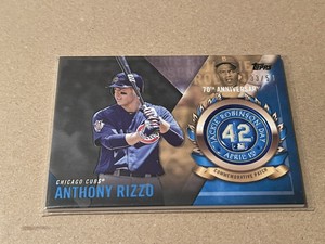 ANTHONY RIZZO 2017 Topps Jackie Robinson Logo Patch BLACK Card 33/50 #JRPC-ARI
