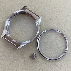 42MM Edelstahlgehäuse mit transparentem Boden Gehäuse für ETA 6497/6498 Uhrwerk - Bild 1 von 6