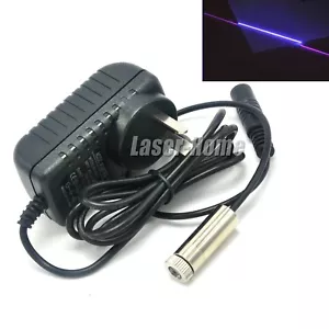 Fokussierbares 405nm 20mW Violett/Blau Laser Line Diodenmodul + 5V Adapter Netzteil - Bild 1 von 5
