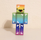 Endertoys Minecraft Pixelated Derpy Rainbow Guy Toy Figure 4"