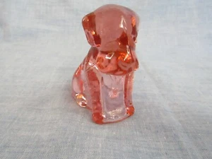 VINTAGE DEGENHART GLAS POCHE HUND ROSA - Bild 1 von 6