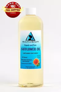 SAFFLOWER OIL ORGANIC by H&B Oils Center HIGH OLEIC COLD PRESSED 100% PURE 16 OZ - Picture 1 of 12
