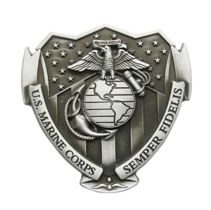 Semper Fidelis II Gⁿrtelschnalle USA US Marine Marines Officer Soldier Soldat - Picture 1 of 1