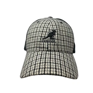 Kangol Houndstooth Wool Flex Baseball Hat Cap Fitted Flexfit L/XL 7 3/4 9980BCHW - Picture 1 of 12
