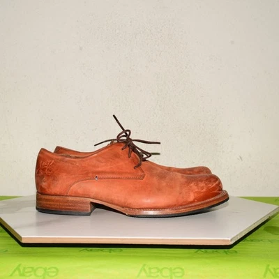 John Fluevog Walton Goodyear Welted Orange Leather Men US 10 - Image 1 of 4