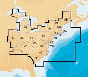 Navionics MSD/NAV+EA+ East, Msd, Lakes & Coast - Picture 1 of 1
