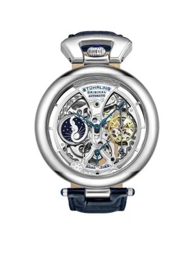 Relógio automático masculino Stuhrling Emperor's Grandeur 127A 49mm esqueleto - Imagem 1 de 4