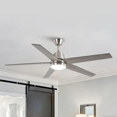 NOT AVAILABLE Vaczon 52" Nickel Reversible Modern Smart LED Ceiling Fan
