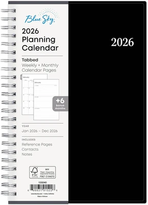 Blue Sky 2026 Weekly and Monthly Planner Calendar, January - December, 5"x 8" in - Image 1 of 4