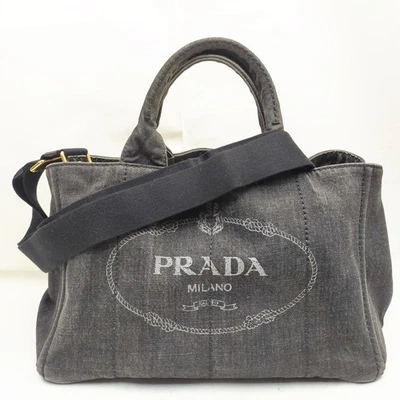 Bolso de Mano Prada Denim Negro 4494778 SIN TARIFA Foto 1 de 4