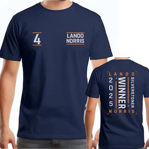 Lando Norris T-Shirt Silverstone Winner 2025 F1 Racing Mclaren Team Fan Tee - Picture 1 of 6