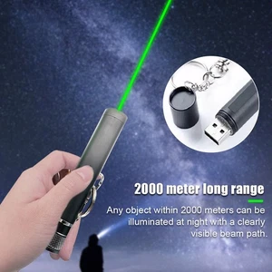 1mw Green Laser Optical Maser USB Rechargeable Visible Beam Light 2KM Black-grey - Picture 1 of 9