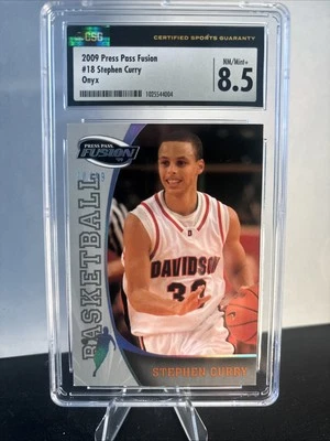 2009 PRESS PASS FUSION SILVER STEPHEN CURRY ROOKIE /99 #18 CSG 8.5!  - Image 1 of 3