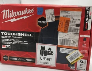 Milwaukee M12 12V Mens Heated Toughshell Jacket With Battery Blue, Xl M100U-21XL - Picture 1 of 6