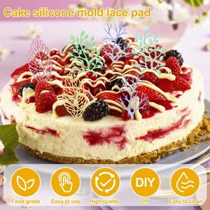 5Pcs Coral Baking Molds Food Grade Silicone Leaf Candy Molds Non-Stick Regju - Picture 1 of 11