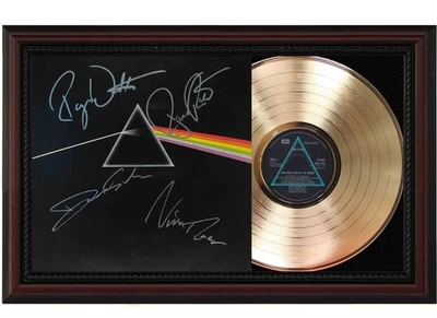 Pink Floyd Framed Cherry wood Reproduction Signature LP Record Display. - Image 1 of 4