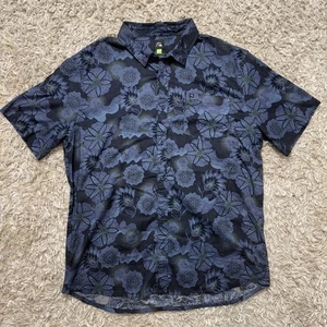 Camisa Quicksilver Para Hombre Talla 2XL Sutil Floral Aloha Hawaiana Abotonada - Imagen 1 de 9