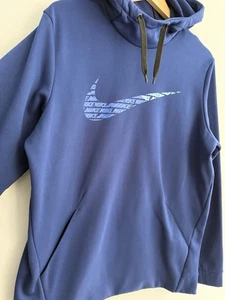 Nike DRI-Fit Therma Polar Entrenamiento Pullover Sudadera con Capucha en Color Azul Vacío Para Hombre’s L - Imagen 1 de 10