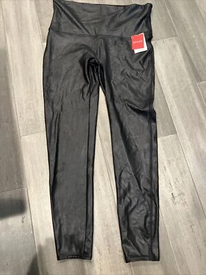 Leggings Spanx Rayas Laterales Imitación Cuero Negros 1X $98 Nuevos Foto 1 de 4
