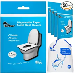 Disposable toilet seat covers - 50 sheets XL Adults Kids Potty Training - Picture 1 of 6
