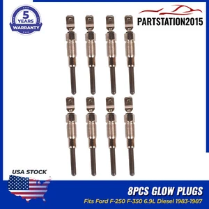 8Pcs Fits Ford F-250 F-350 6.9L Diesel 1983-1987 Glow Plugs E3TZ12A342A - Picture 1 of 8
