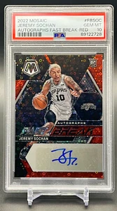 Jeremy Sochan Mosaic Fast Break 2022 rojo Prizm automático/49 PSA 10 RC novato - Imagen 1 de 2
