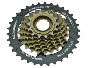 ORIGINAL 7 SPEED MULTIPLE FREEWHEELS 14/34T FRICTION MFM-2A BLACK/BROWN SUN RACE - Picture 1 of 1