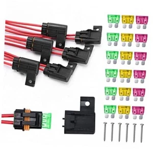12 AWG Inline Fuse Holder 6 Pack Waterproof Gauge Wiring Harness ATC/ATO 20 - Picture 1 of 8