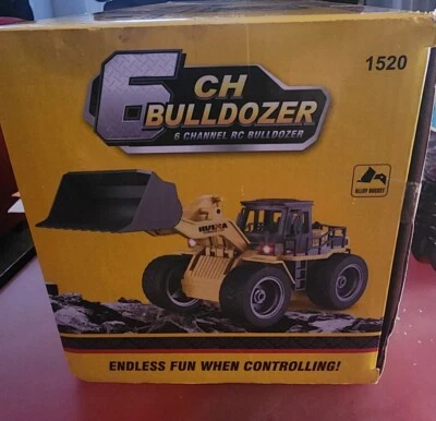 RC Dump Truck Six Channel 2.4G HUINA 1540 Construction 1/18 Alloy Toy Kid - Image 1 of 4