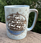 Nautical Themed Coffee / Tea Mug - Sailing Ship, Anchors - Made in Japan