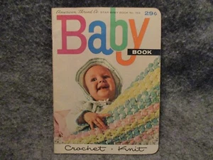 American Thread Co Baby Book Crochet Knit Vintage 1960's Booklet No. 159 - Foto 1 di 3