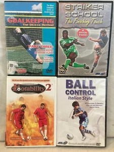 4 football DVD lot Footability 2 Ball control Striker School soccer footwork - Picture 1 of 6