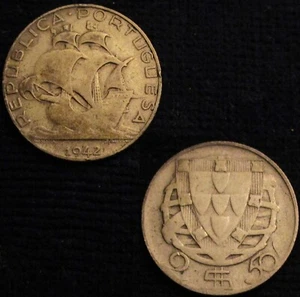 PORTUGAL, SEGUNDA REPÚBLICA, 2,50 ESCUDOS 1942, PLATA. - Imagen 1 de 1