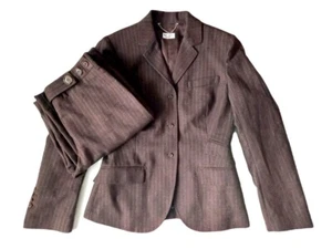 Paul Smith Women's Designer Brown Suit Jacket + Pants - Size 42 - Made In Italy - Photo 1 sur 20