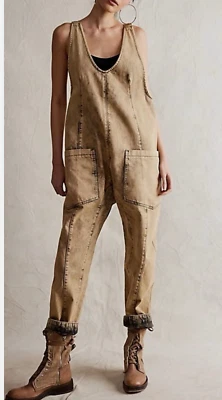 NEW FREE PEOPLE WE THE FREE FARROW HIGH ROLLER ONE PIECE JUMPSUIT SZ S TALL - Image 1 of 4