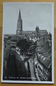 Ansichtskarte Freiburg i. Br. Münster mit Oberlinden - nicht gelaufen - Bild 1 von 2
